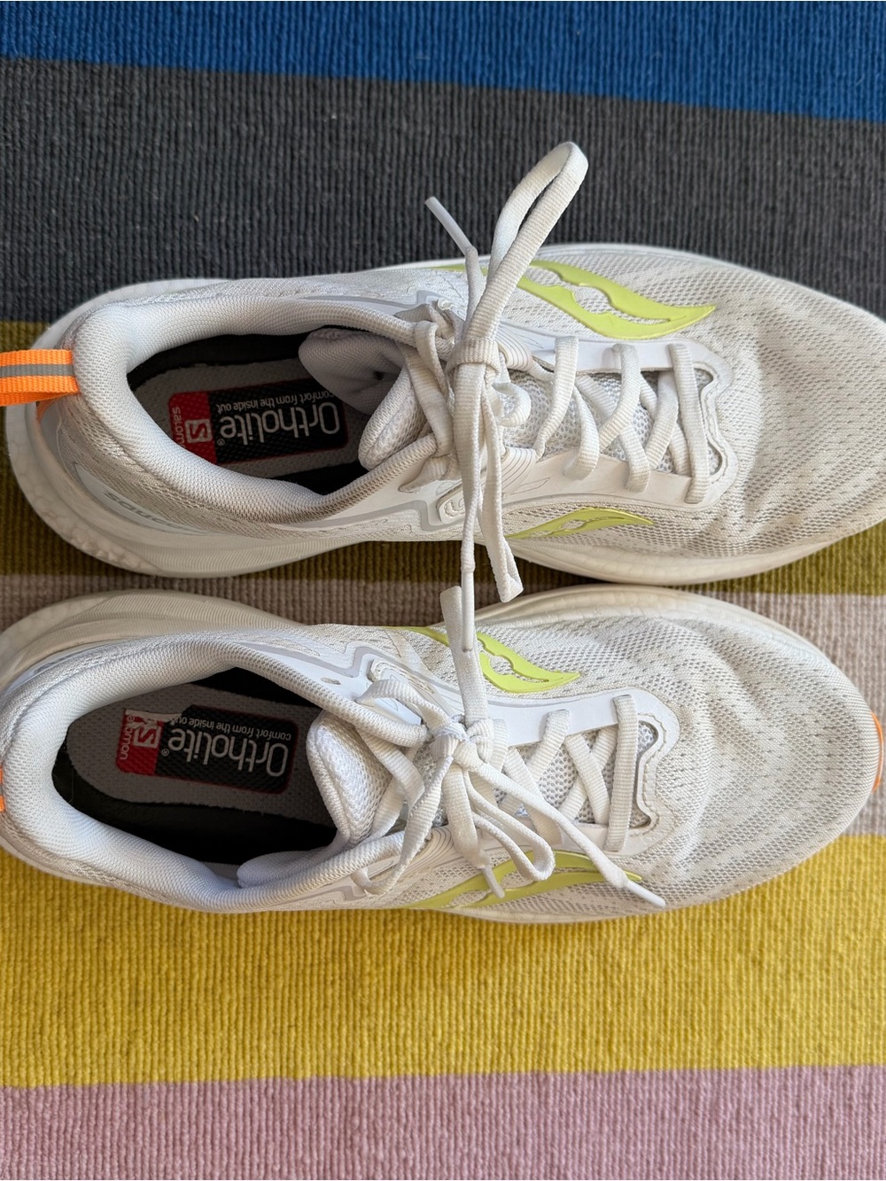 Saucony Tempus 2 White Neon Accent Running Shoes